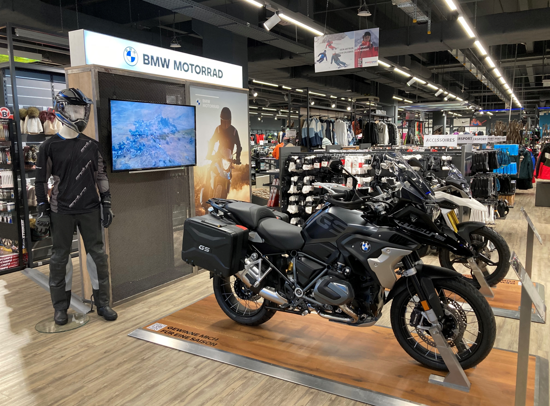 BMW Motorrad Kampagne im INTERSPORT Voswinkel